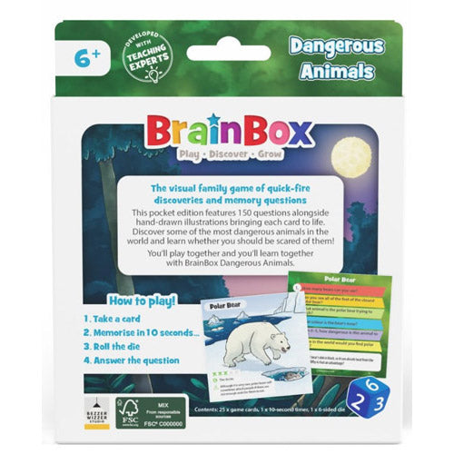 BrainBox Pocket Dangerous Animals Strategy Game