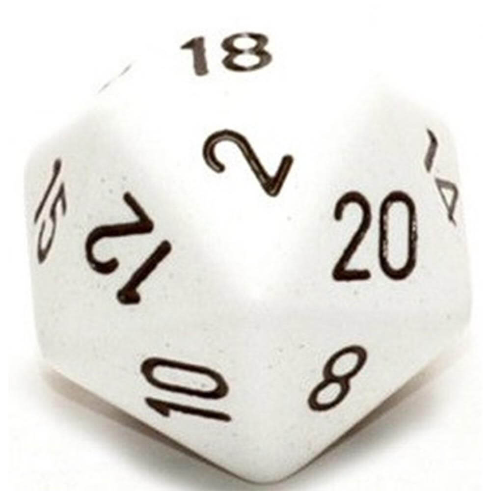 D20 terninger uigennemsigtige (34 mm)