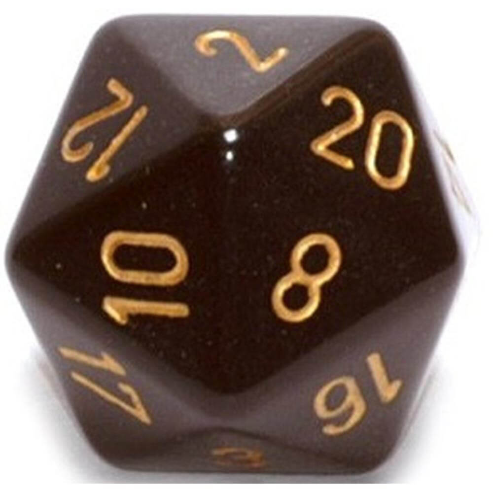 D20 dadi opachi (34 mm)