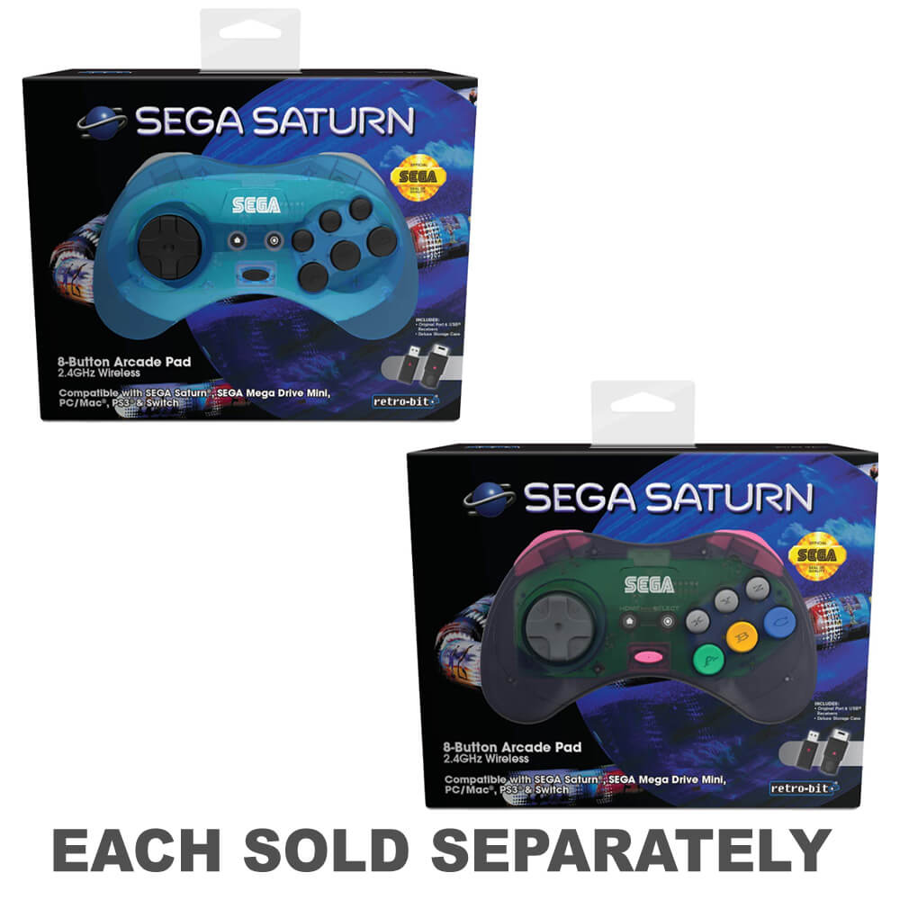 Retro Bit SEGA Saturn 2.4G M2 Arcade Pad