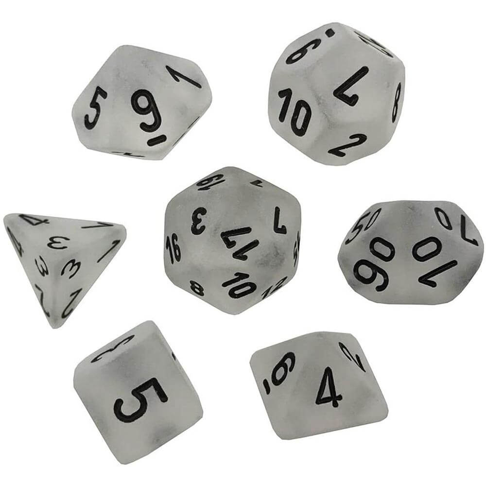 D7 Die Set Dice Frosted Poly (7 dobbelstenen)