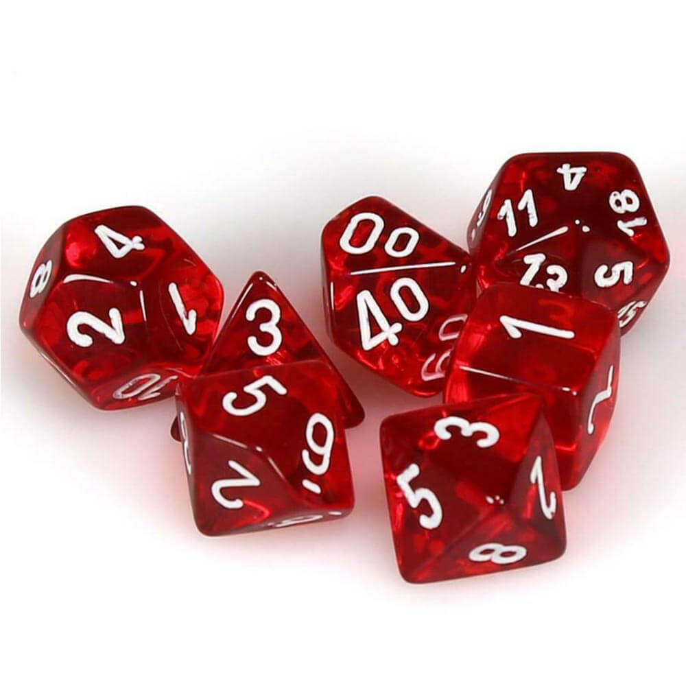 D7 Die Set Dice Translucent Poly (7 Dice)