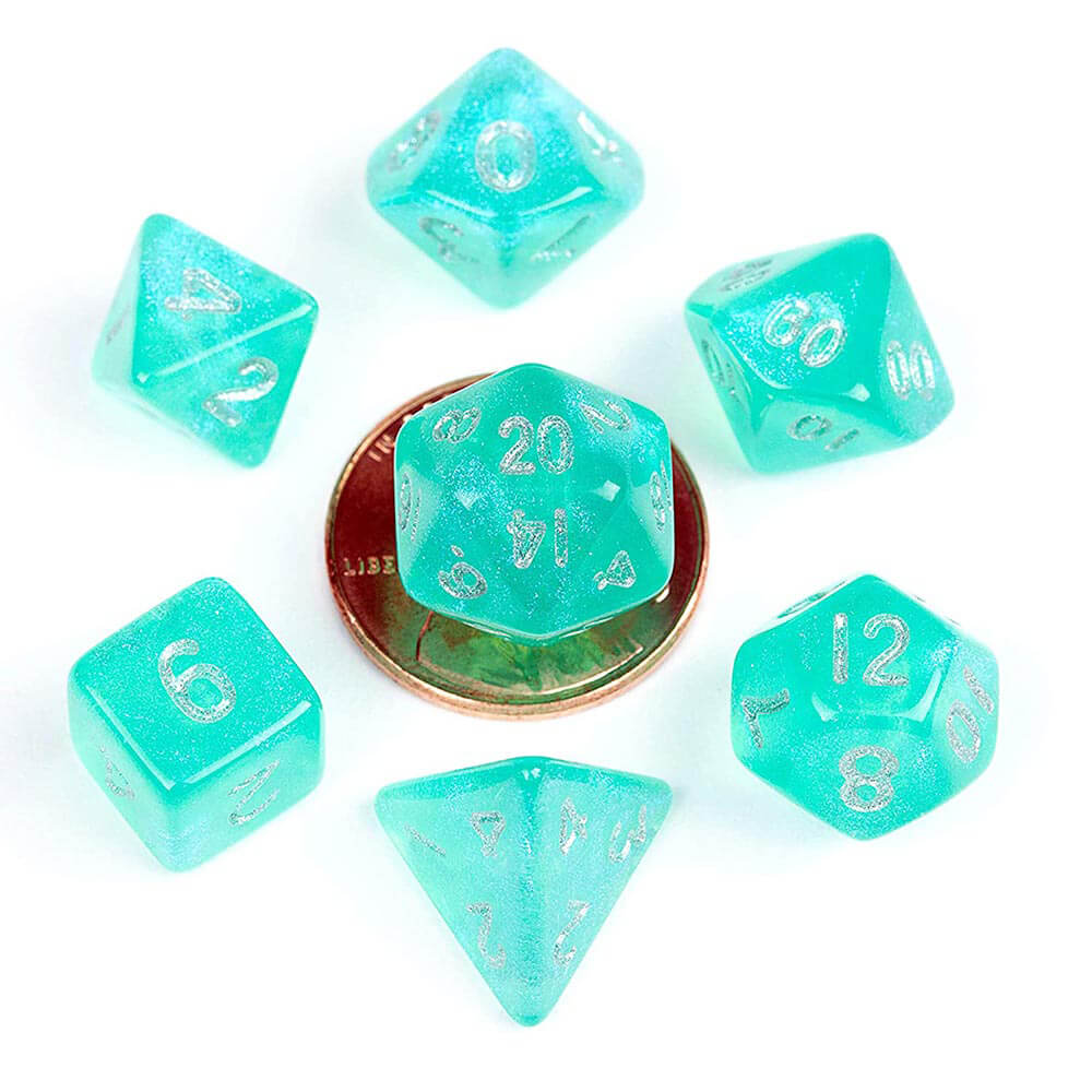 MDG Acryl 10 mm Poly Dice Set Stardust