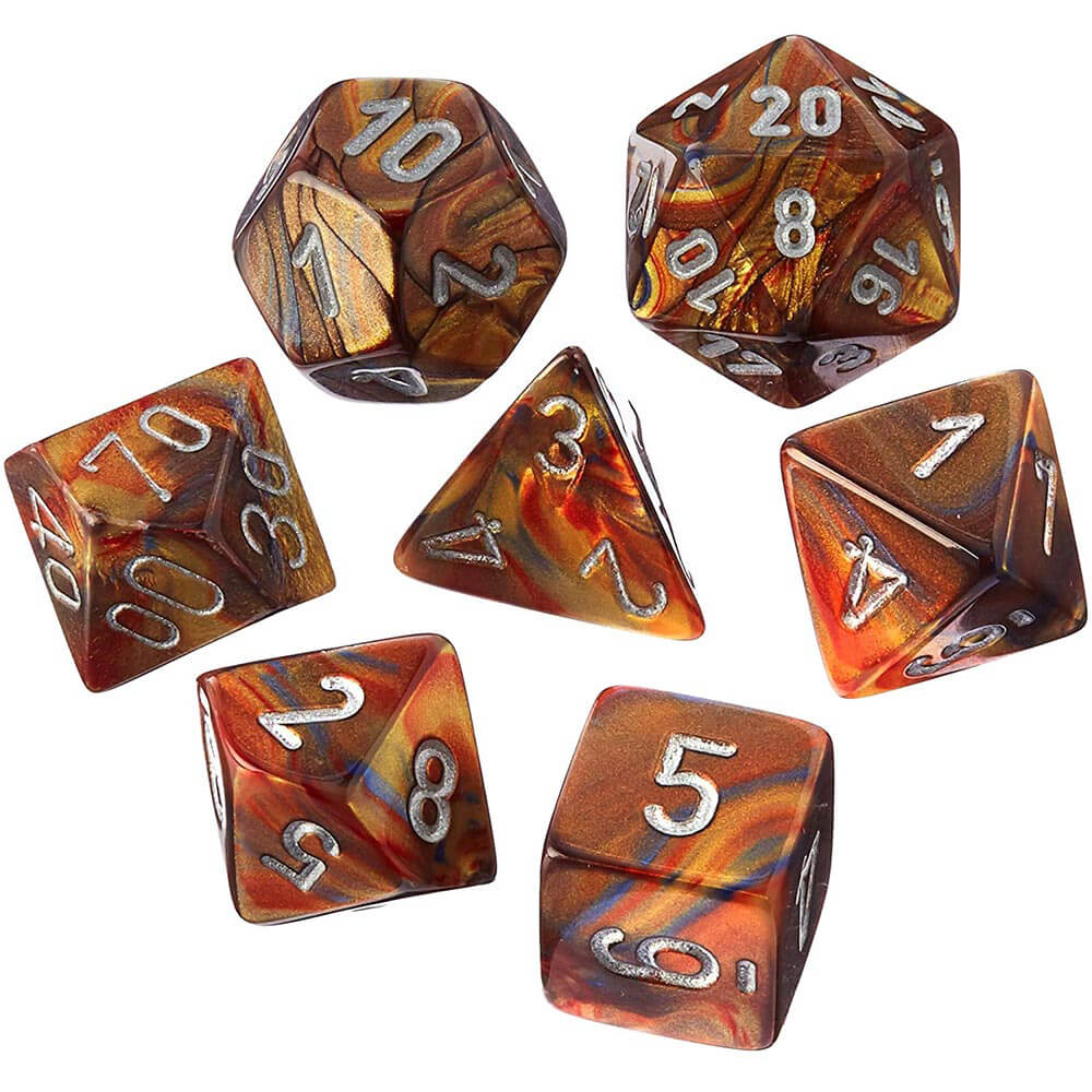 D7 Die set da dadi lussuosi poli (7 dadi)