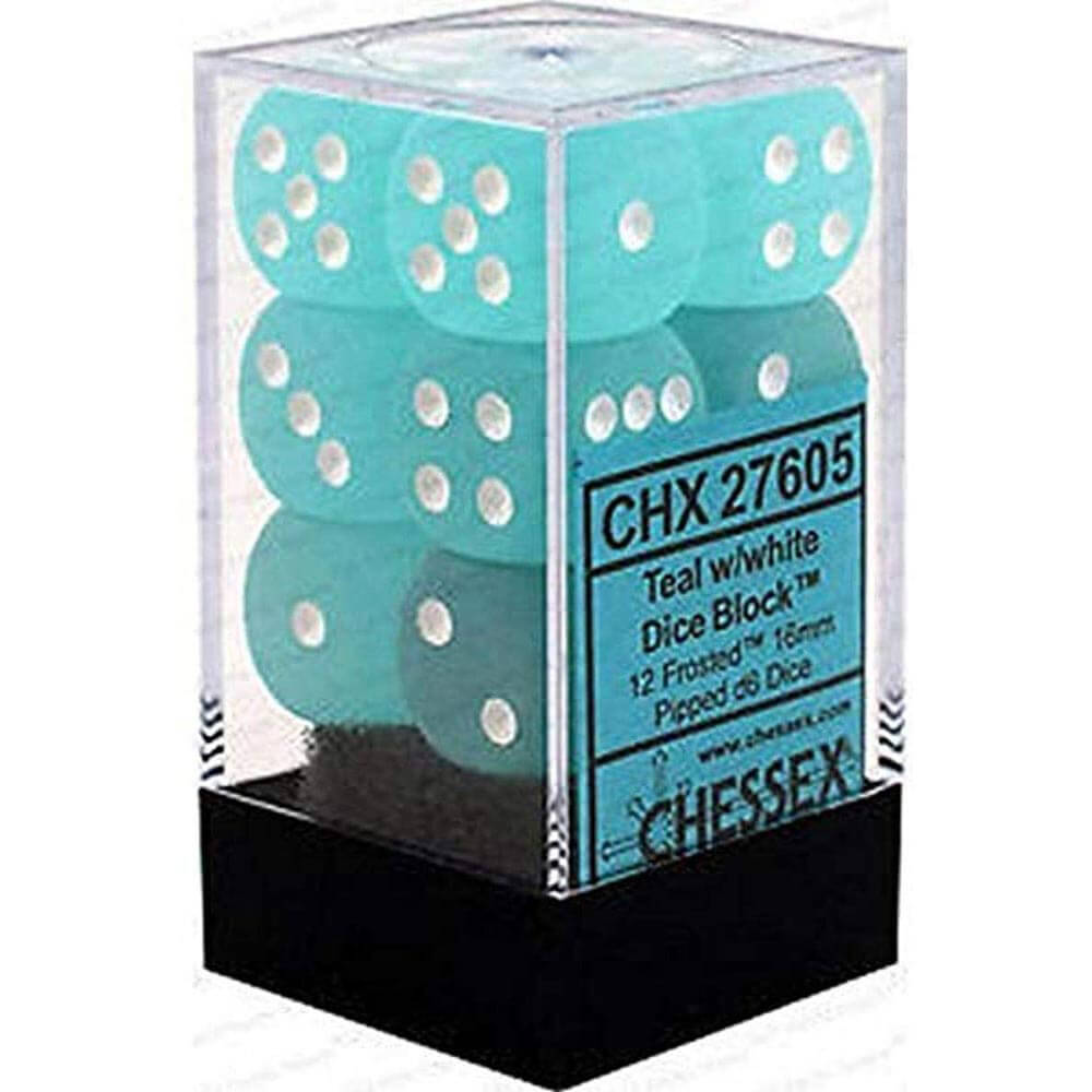 D6 Dice Frosted 16mm (12 Dice)