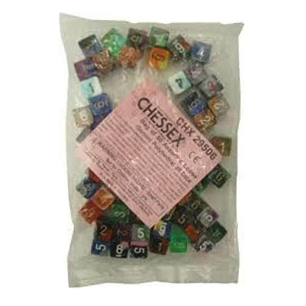 D6 Dice assorti polyédrique lâche (50 dés)