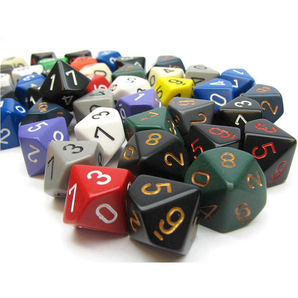 D10 Dice assorti polyédrique lâche (50 dés)