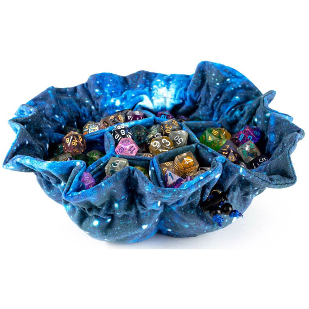 MDG Velvet Compartment Dice Bag med fickor