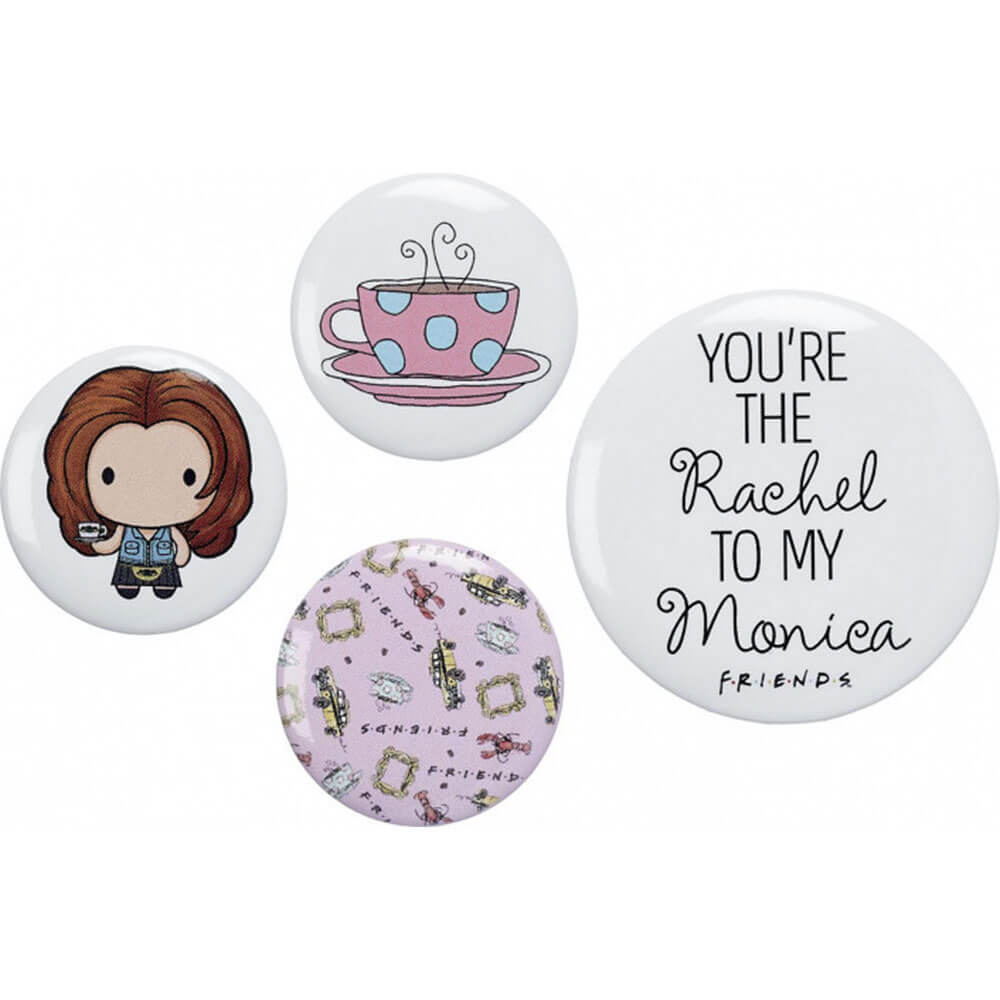 Friends Button Badge (Set of 4)