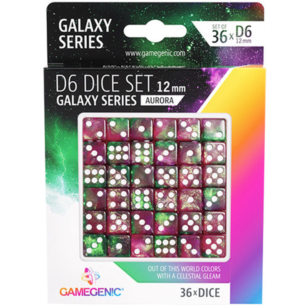 Gamegenic Galaxy Series D6 Dice Set 12mm (36st)