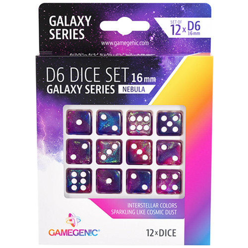 Gamegenic Galaxy Series D6 Dice Set 16mm (12st)