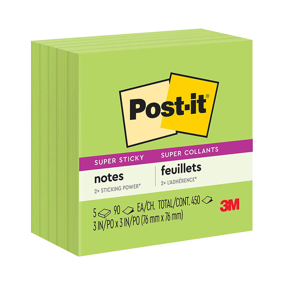 Post-it-Super-Haftnotizen, 76 x 76 mm (5 Stück)