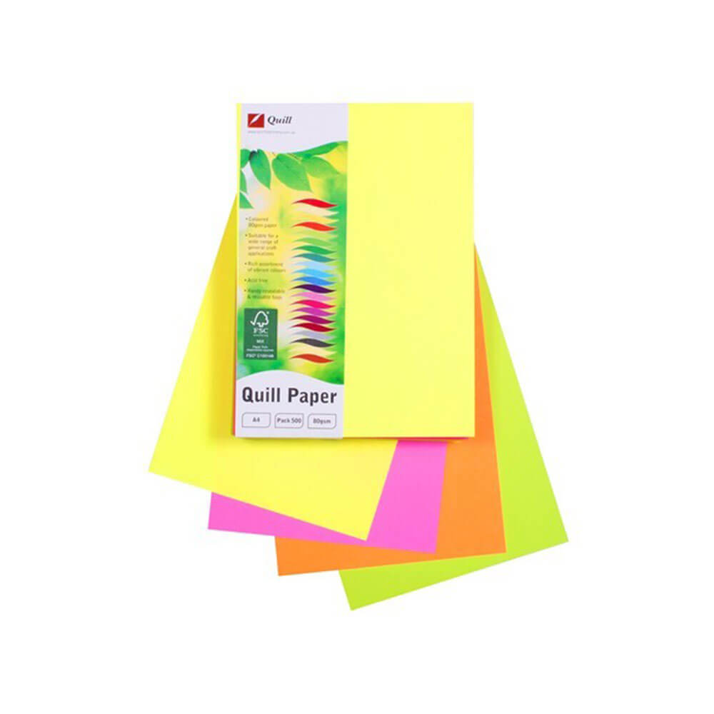 Quill Copy Paper A4 (500pk) assorti