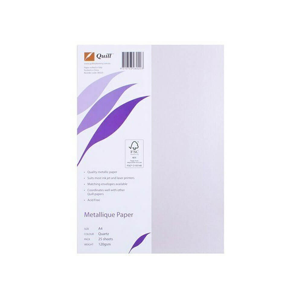 Quill A4 metallique papier (25 pk)