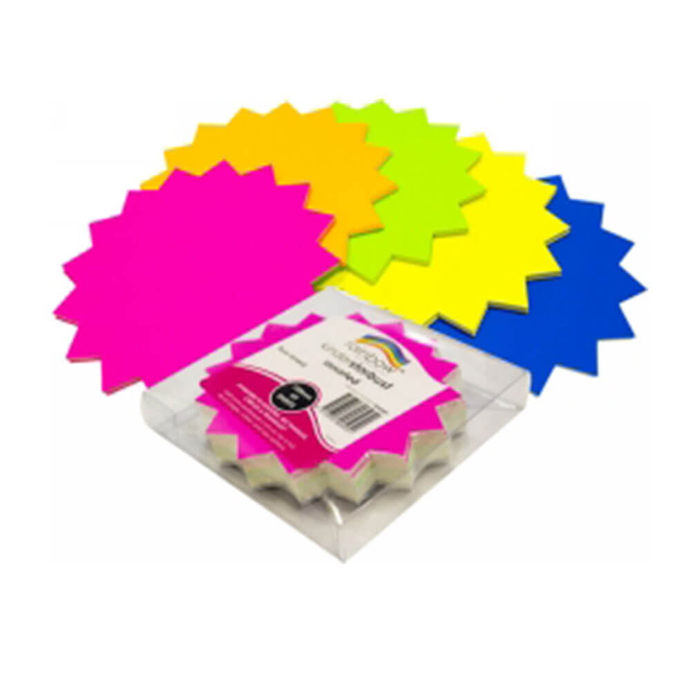 Rainbow Starburst Single Sided Board 300gsm 60pk