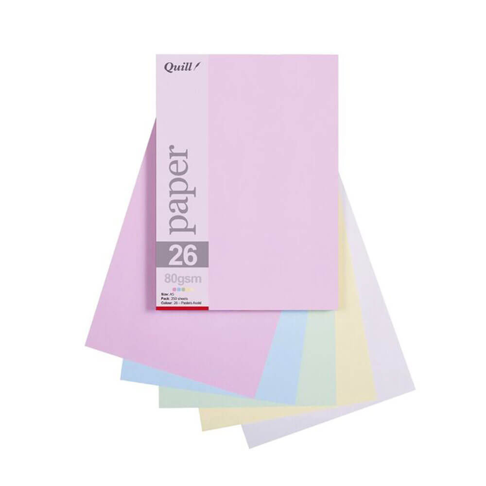 Papel de quill 80gsm A5 variado (25pk)