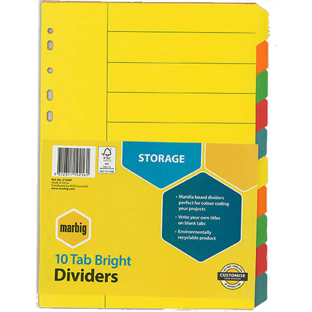 Marbig Manilla Bright Divider (A4)