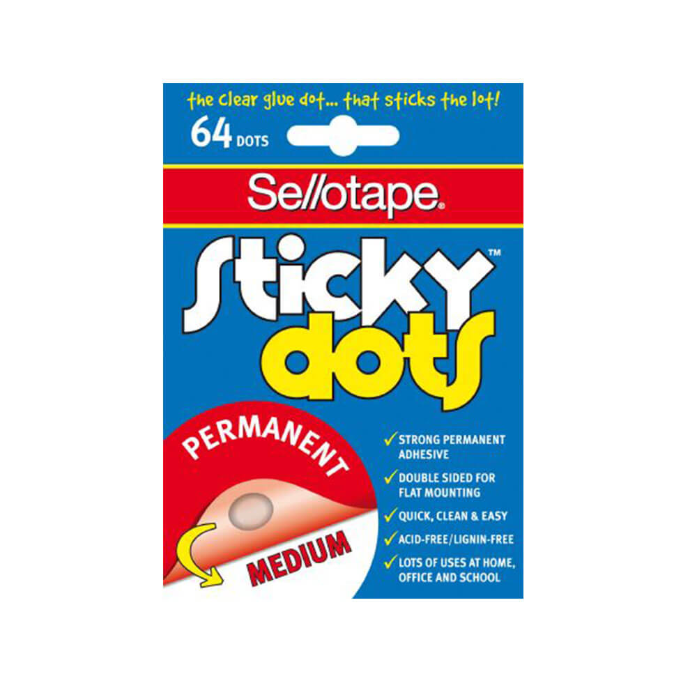 Selletape Sticky Dots Medium (64 punti)