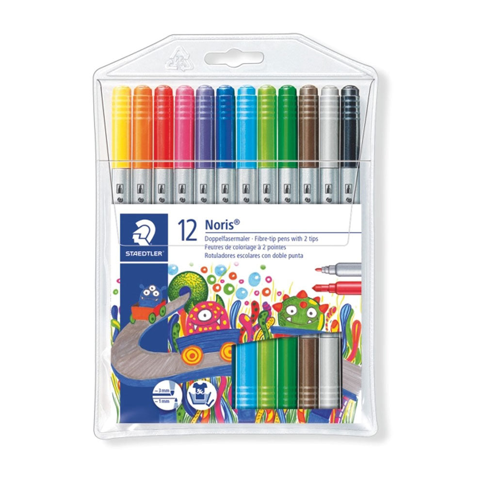 Staedtler Noris Club Fibre Pen with 2 Tips (Pack of 12)