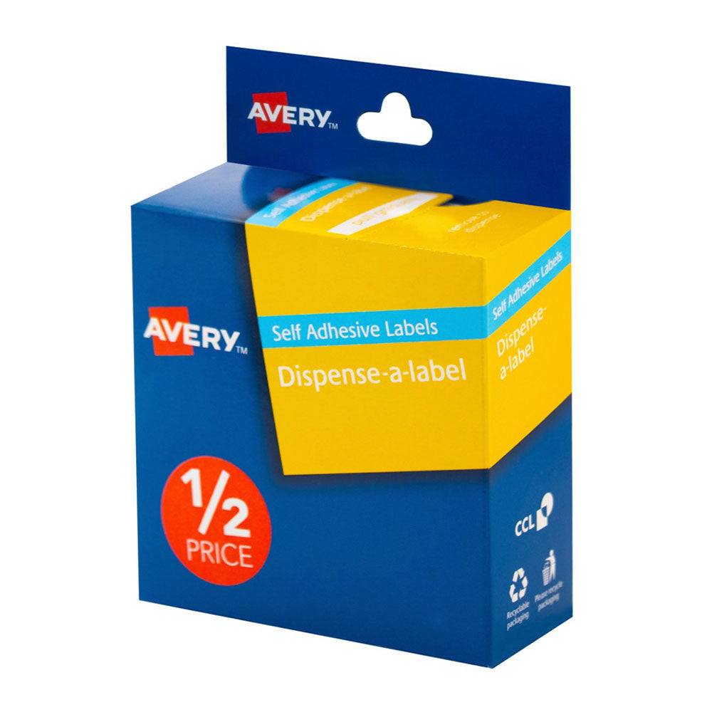 Dispensador de etiqueta de Avery 24 mm 300pcs (rojo y blanco)