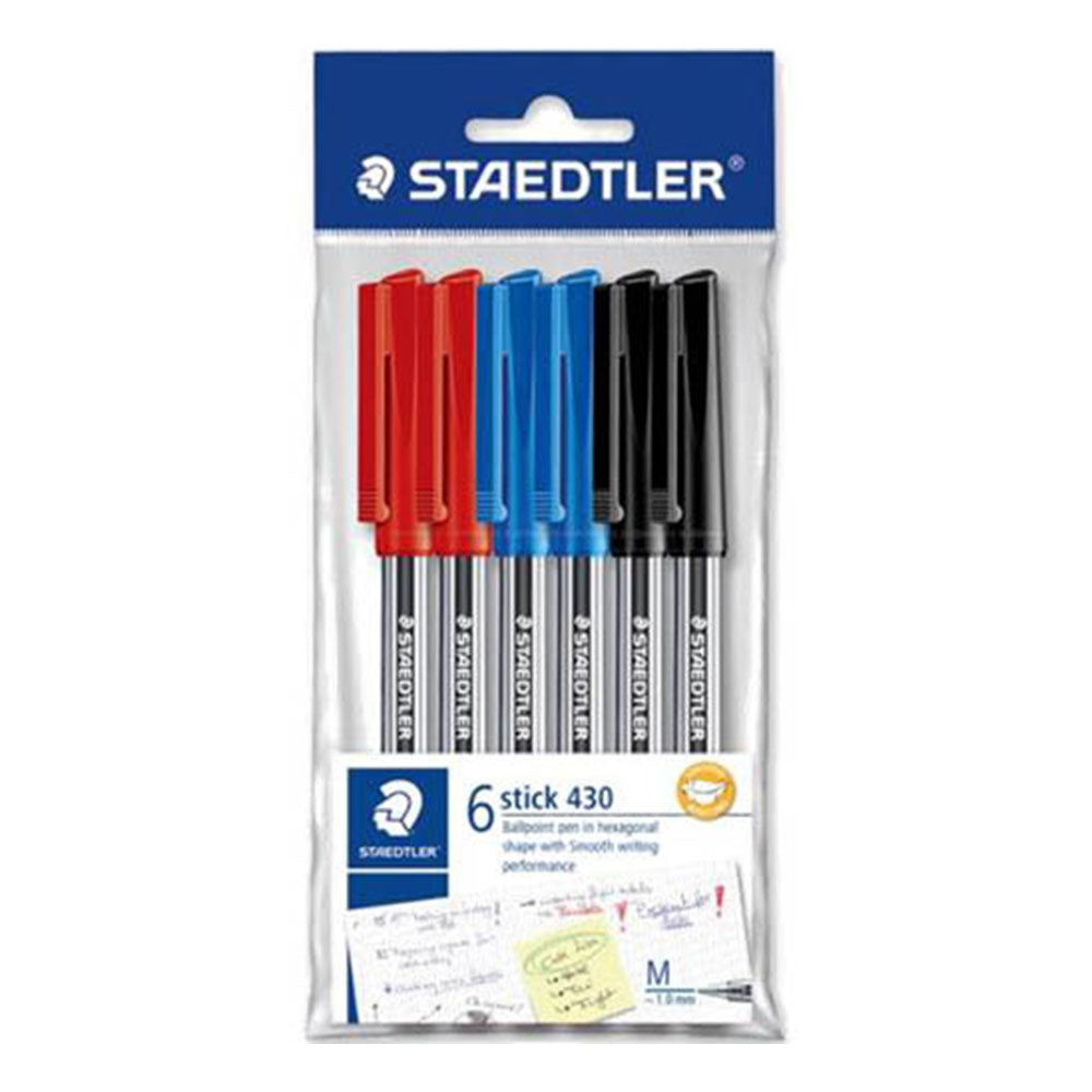 Staedtler Ballpoint Medium Pen Stick in polybag