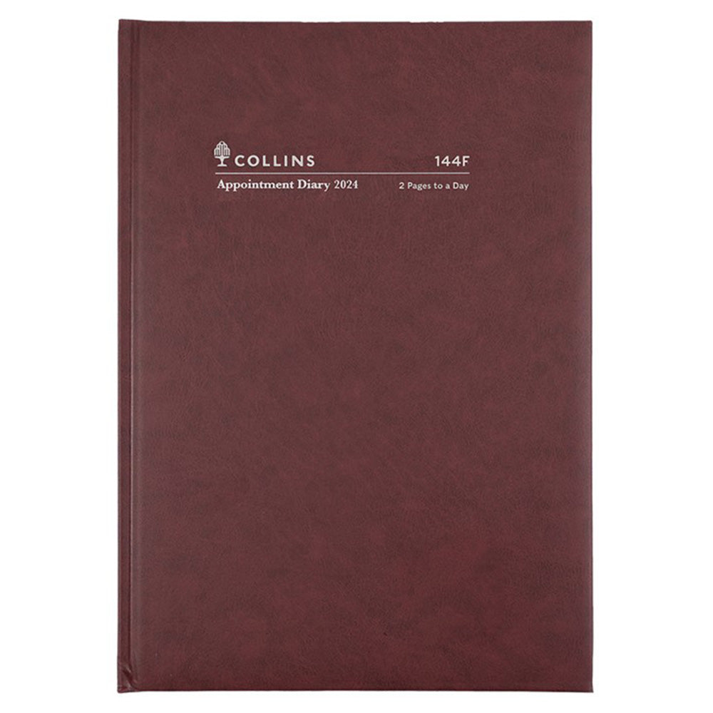 Collins Debden A4 2024 Aftale Diary (Bourgogne)