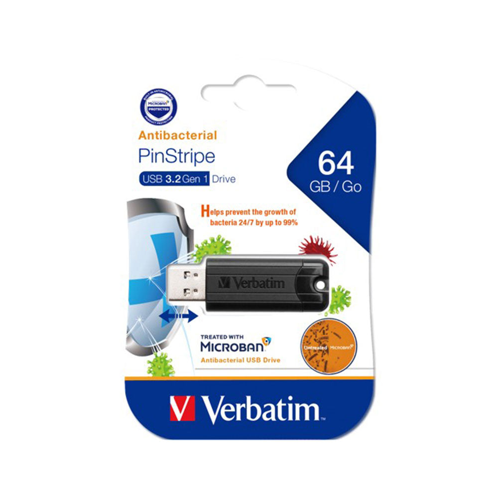 Verbatim butikk n go microban 3.0 USB -stasjon (svart)