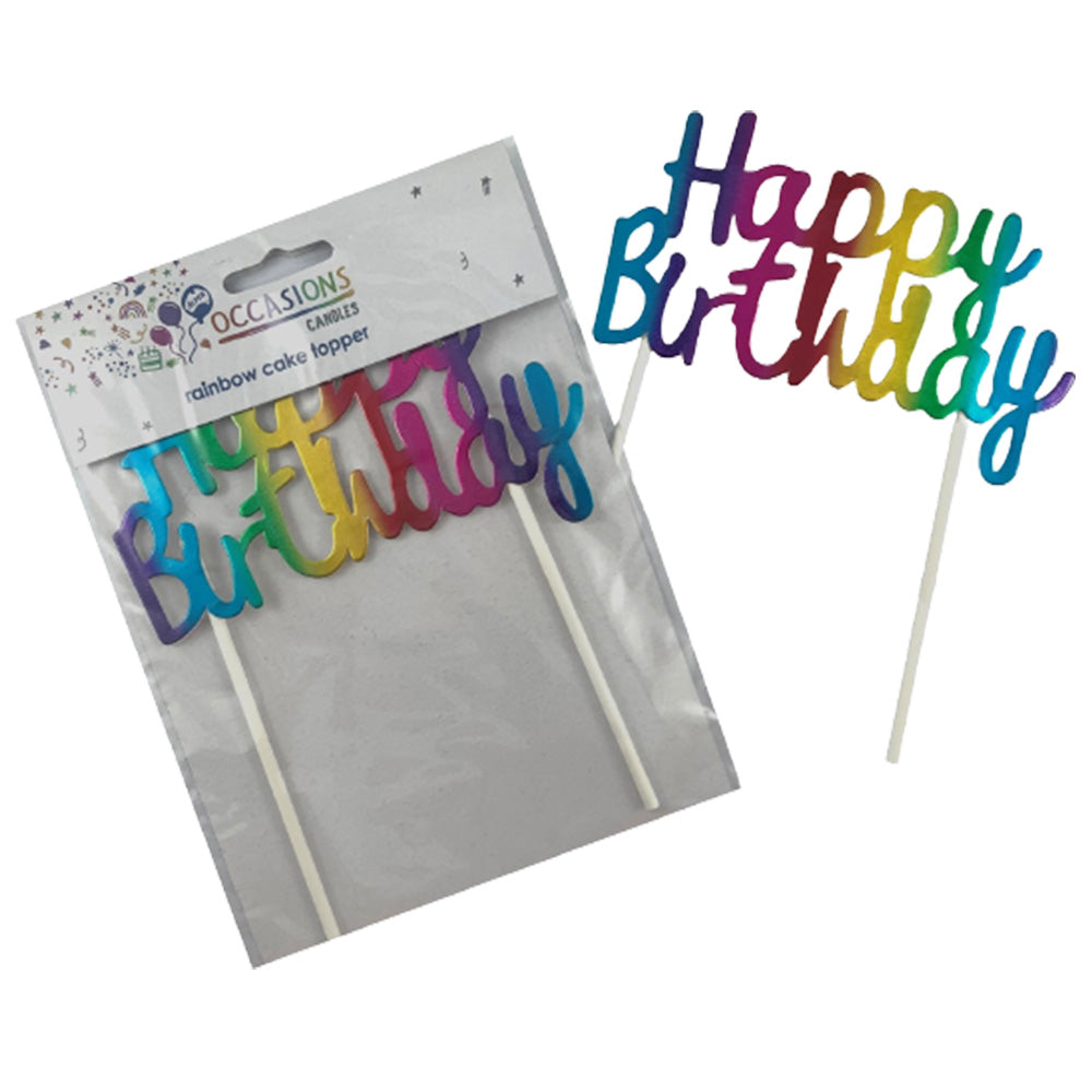 Alpen Happy Birthday Metallic Cake Topper