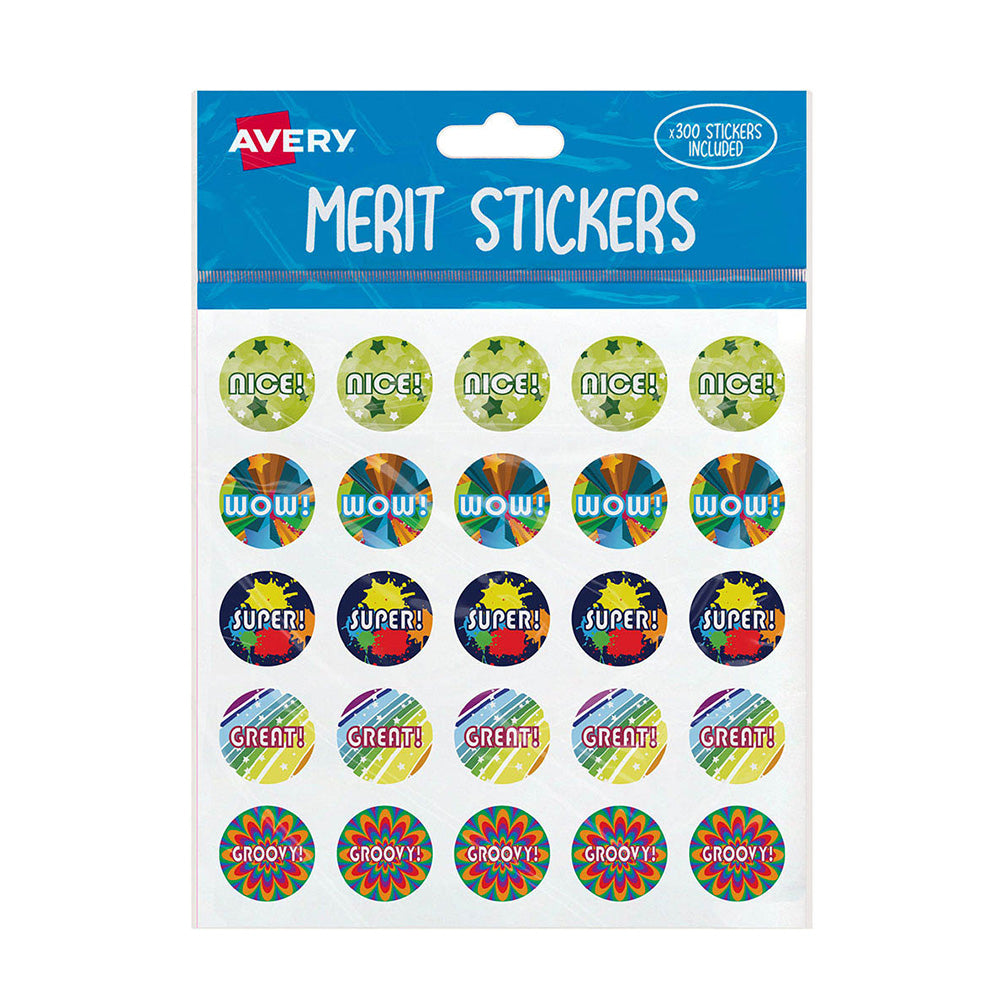 Avery bijschriften verdienen stickers 300 stks