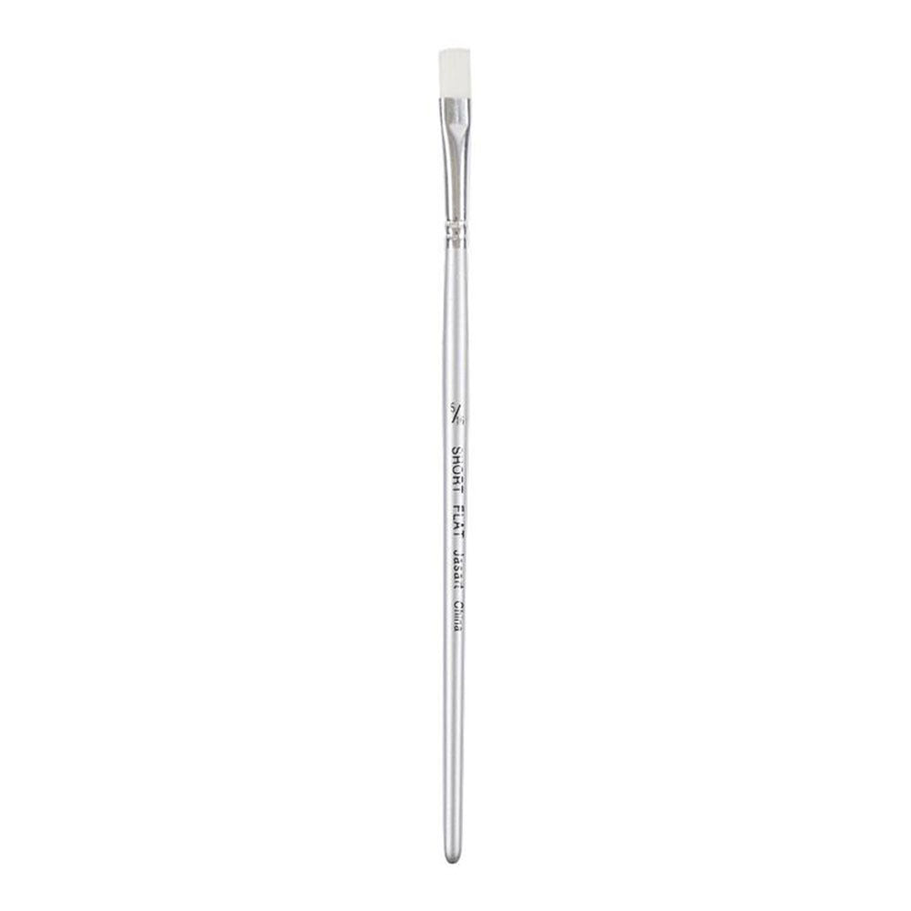 Jasart Taklon Short Flat Brush (White)