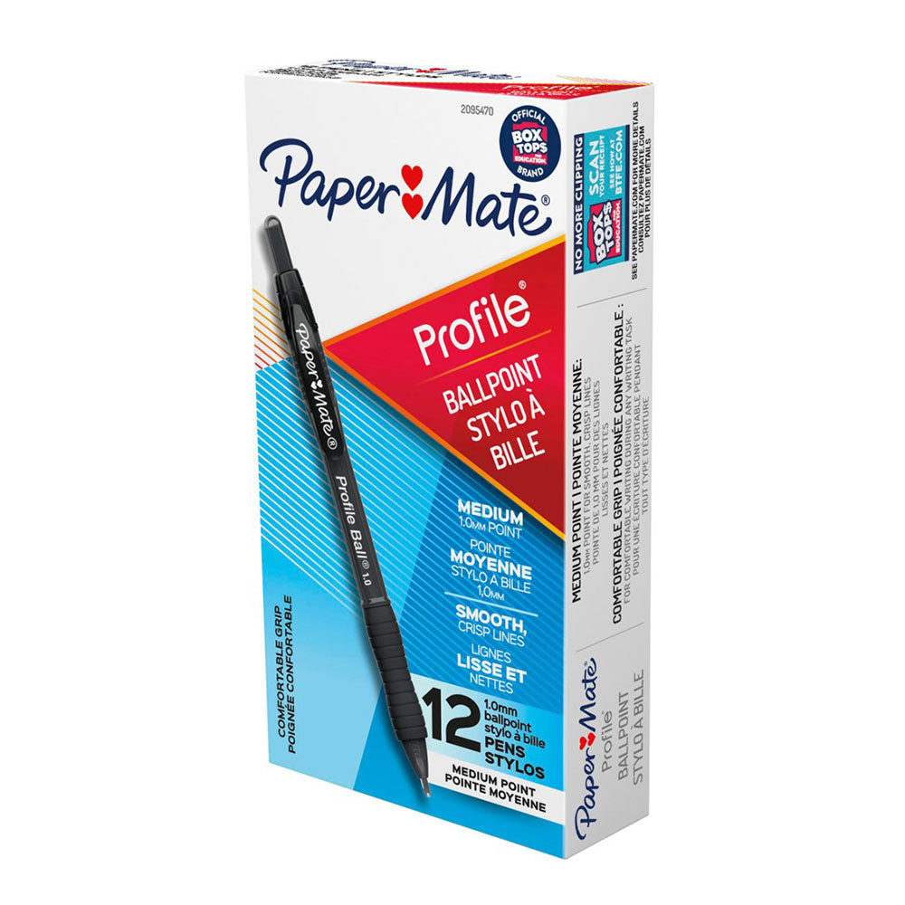 Papermate Profil rétractable Pen 1,0 mm 12pcs