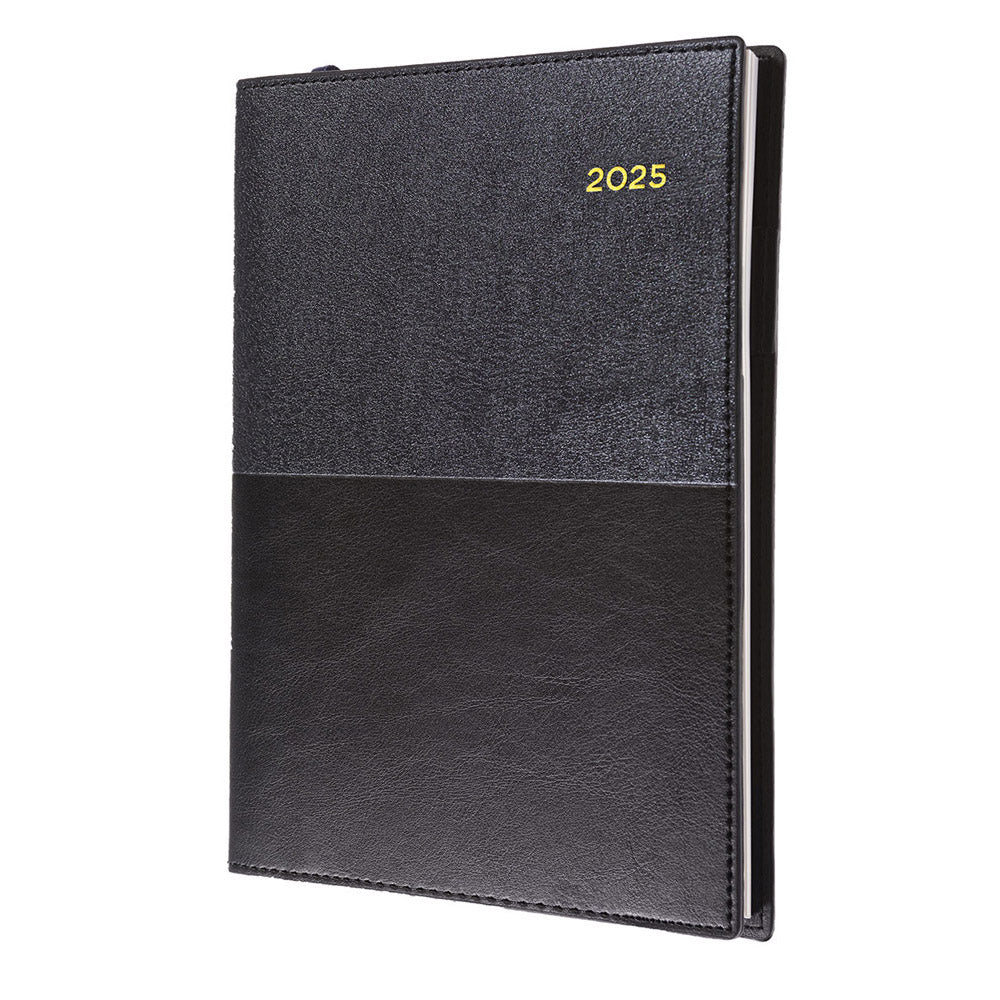 Collins Vanessa A5 2-Days to Page 2025 Diary (Black)