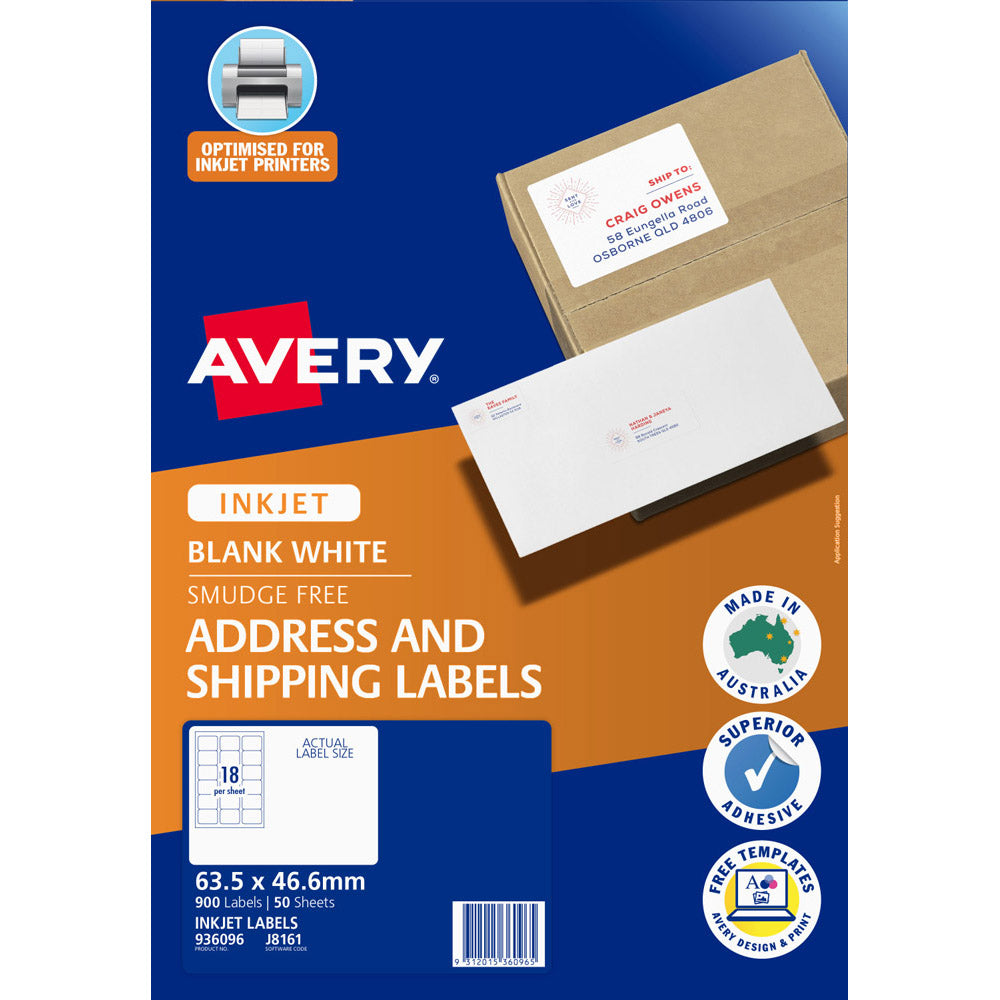 Avery FSC Inkjet Label 18up