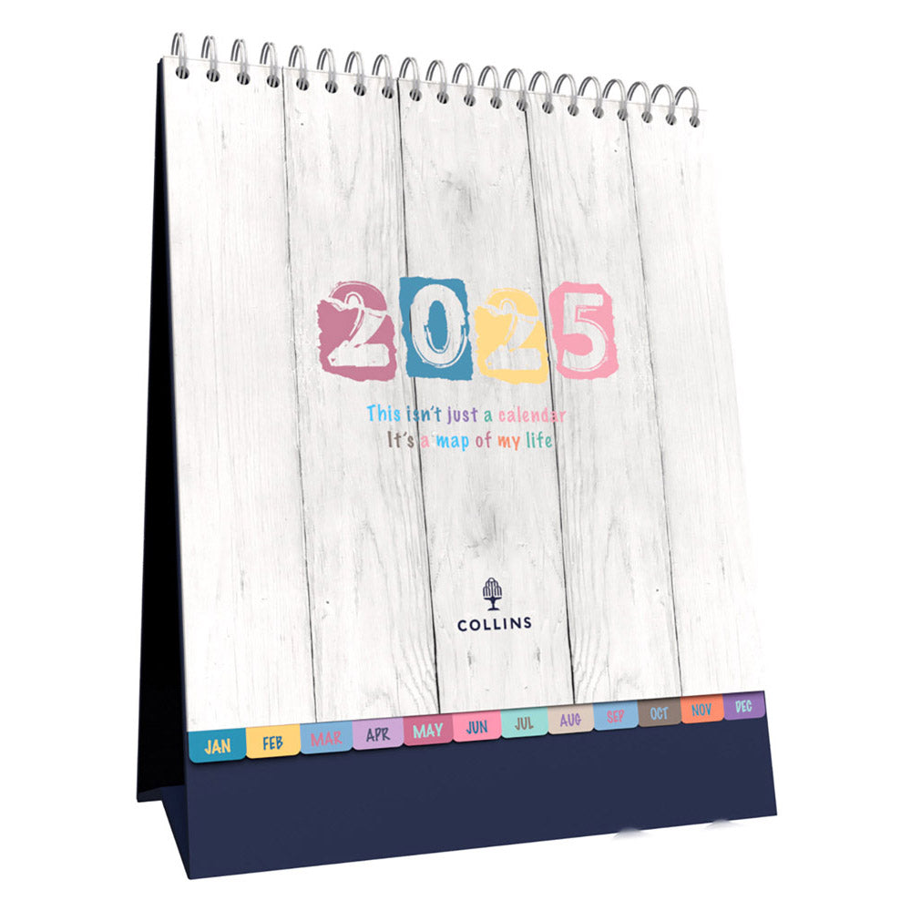 Collins Brighton Month to View 2025 Desk Calendar (20x18cm)