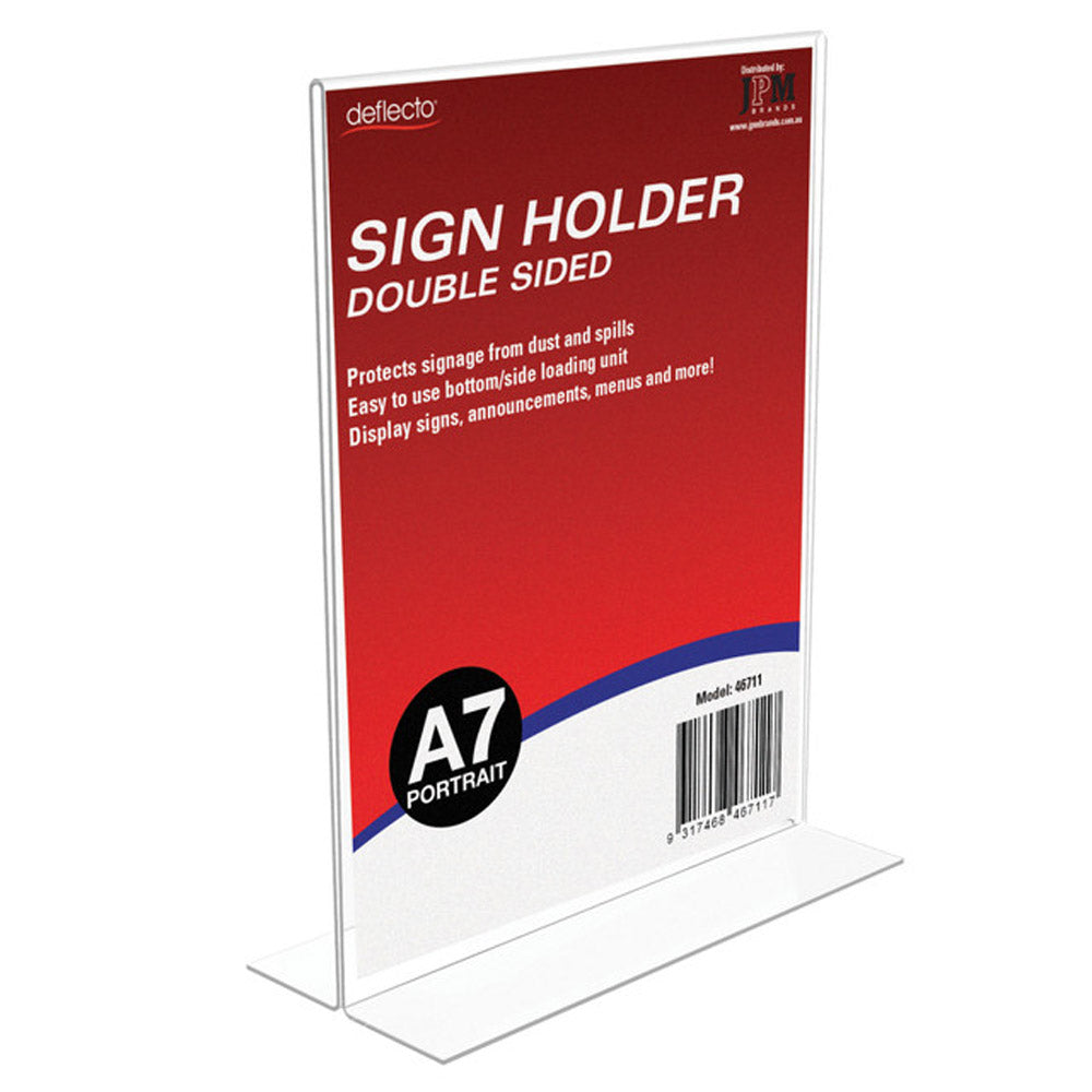 Deflecto Double Sided Portrait Sign Holder A7