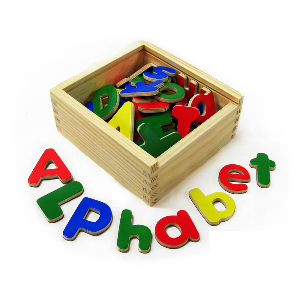 52pc. Wooden Magnetic Letters