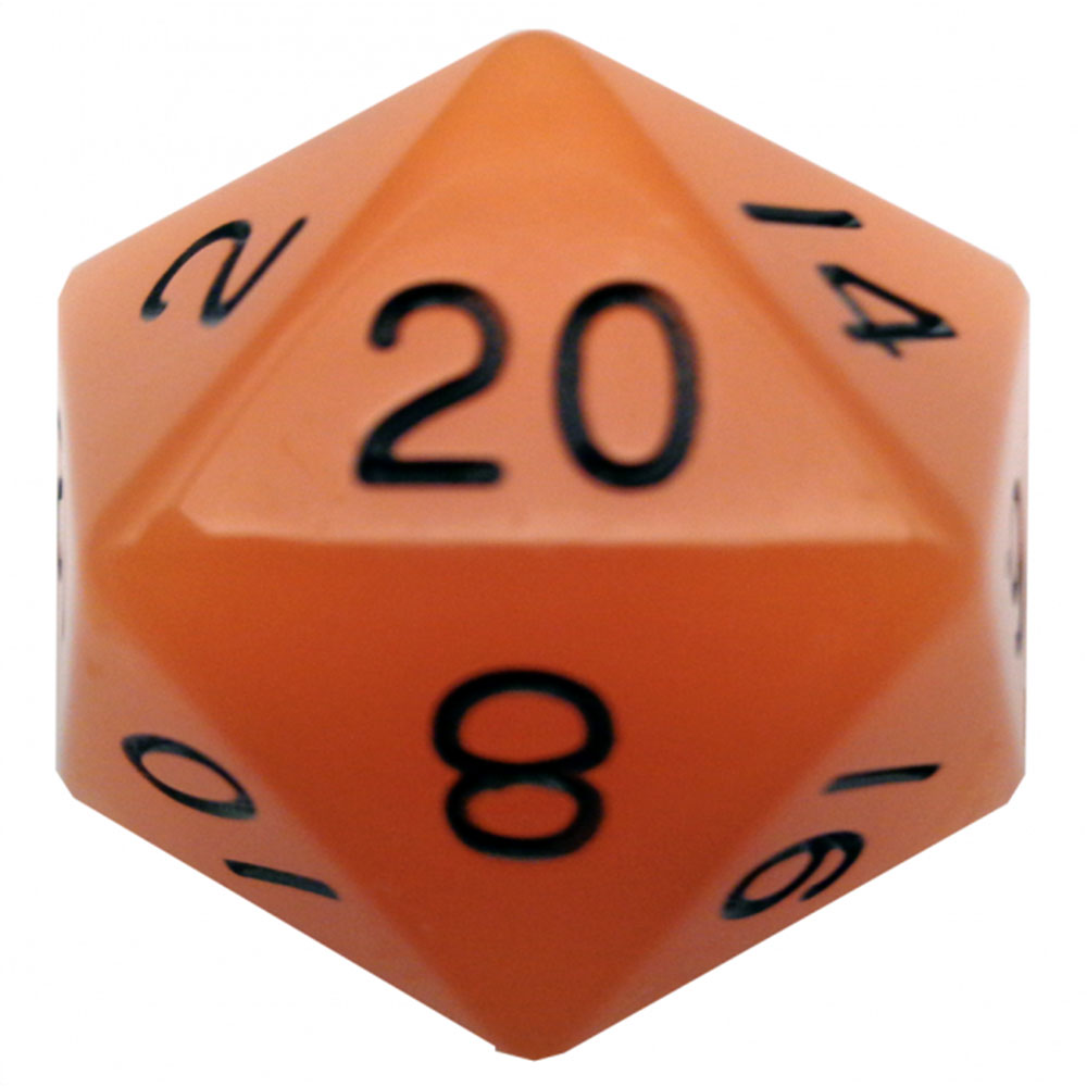 MDG Glow Mega Acryl D20 DICE 35 mm