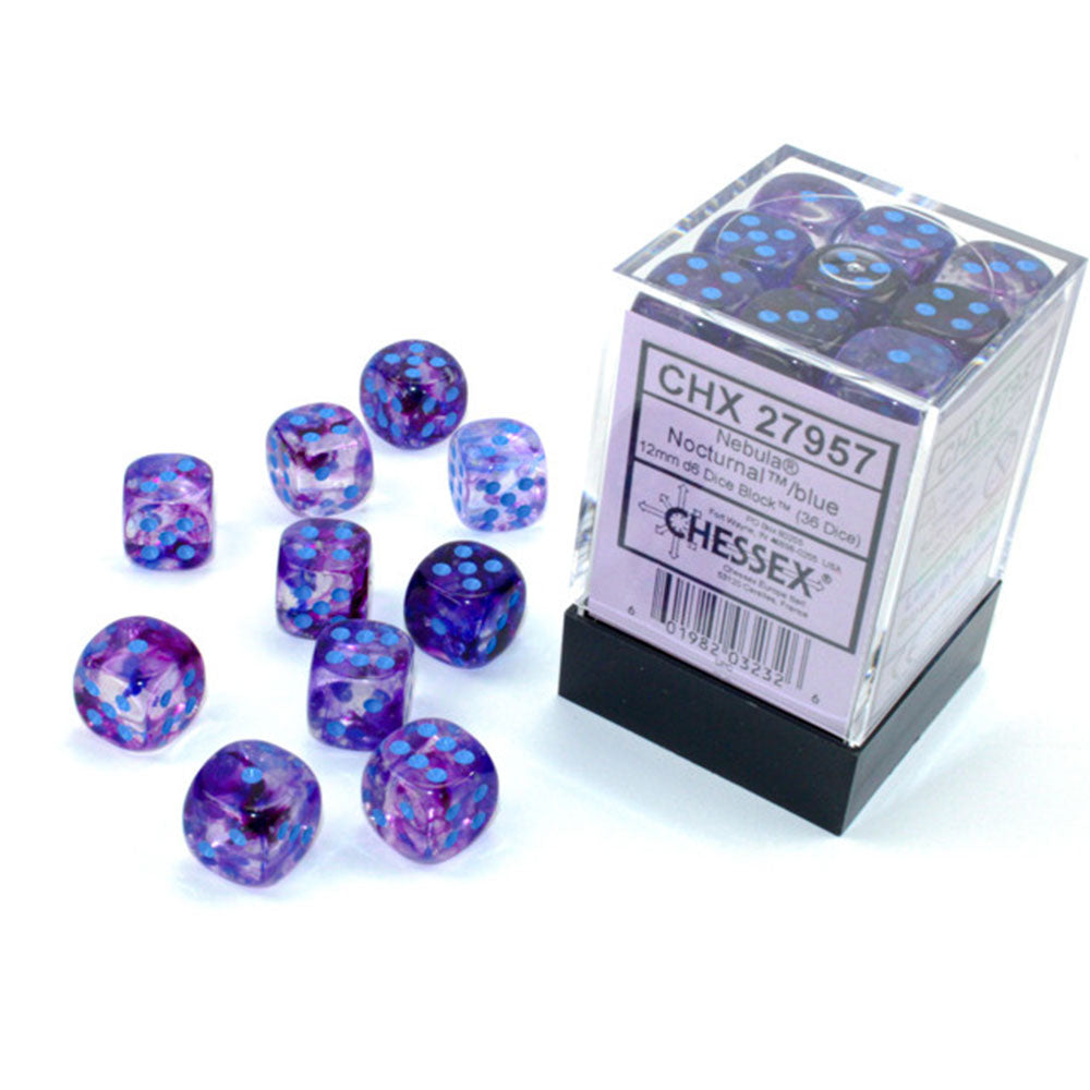 Nebula Chessex 12mm D6 Blocco da dadi luminari