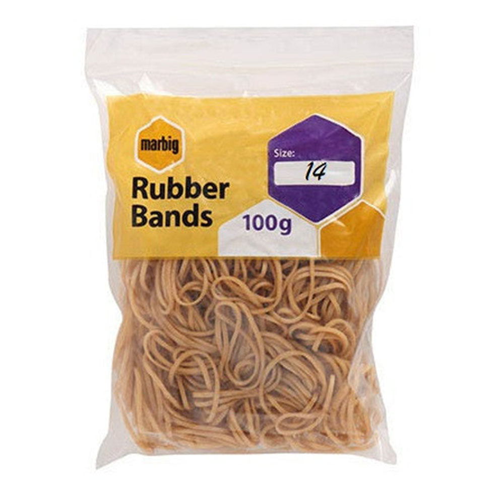 Marbig rubberen bands tas 100G