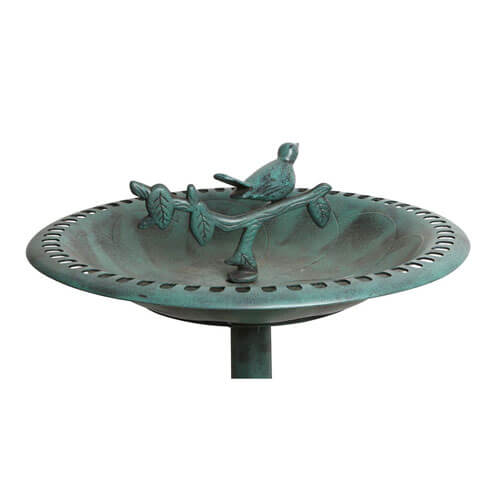 Plastic Bird Bath Garden Statue with Pebbles 72cm