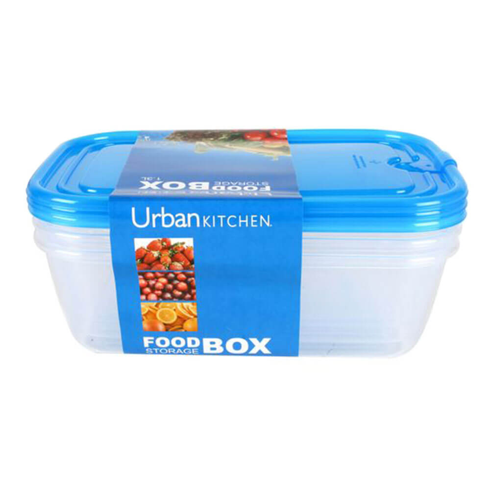 Rectangle Food Container 1300mL 3pcs