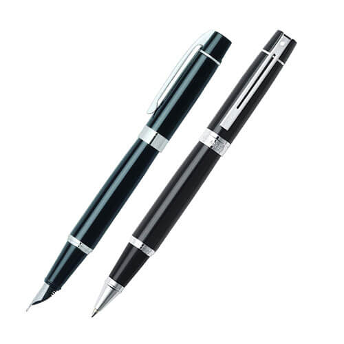 300 Glossy Black/Chrome Plated Pen