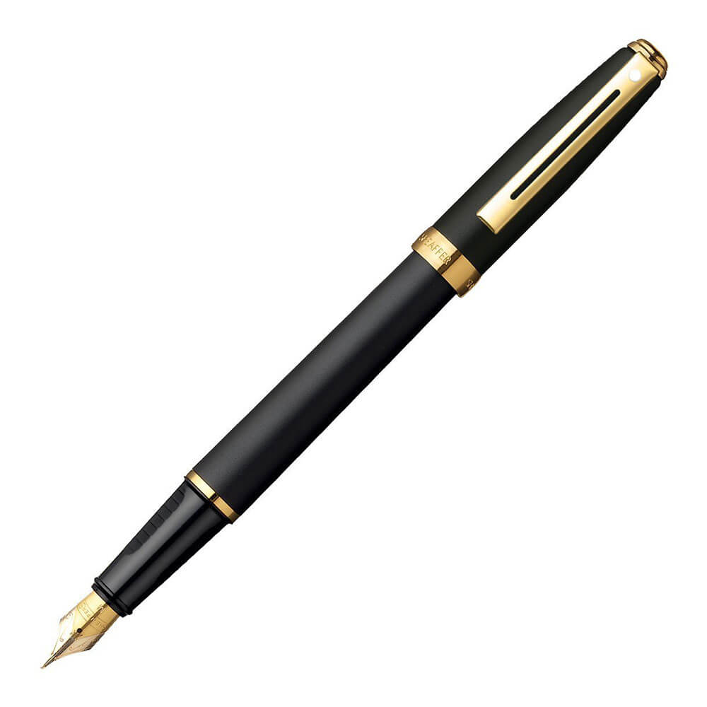 Prelude Black Matte/22ct guldbelagt pen