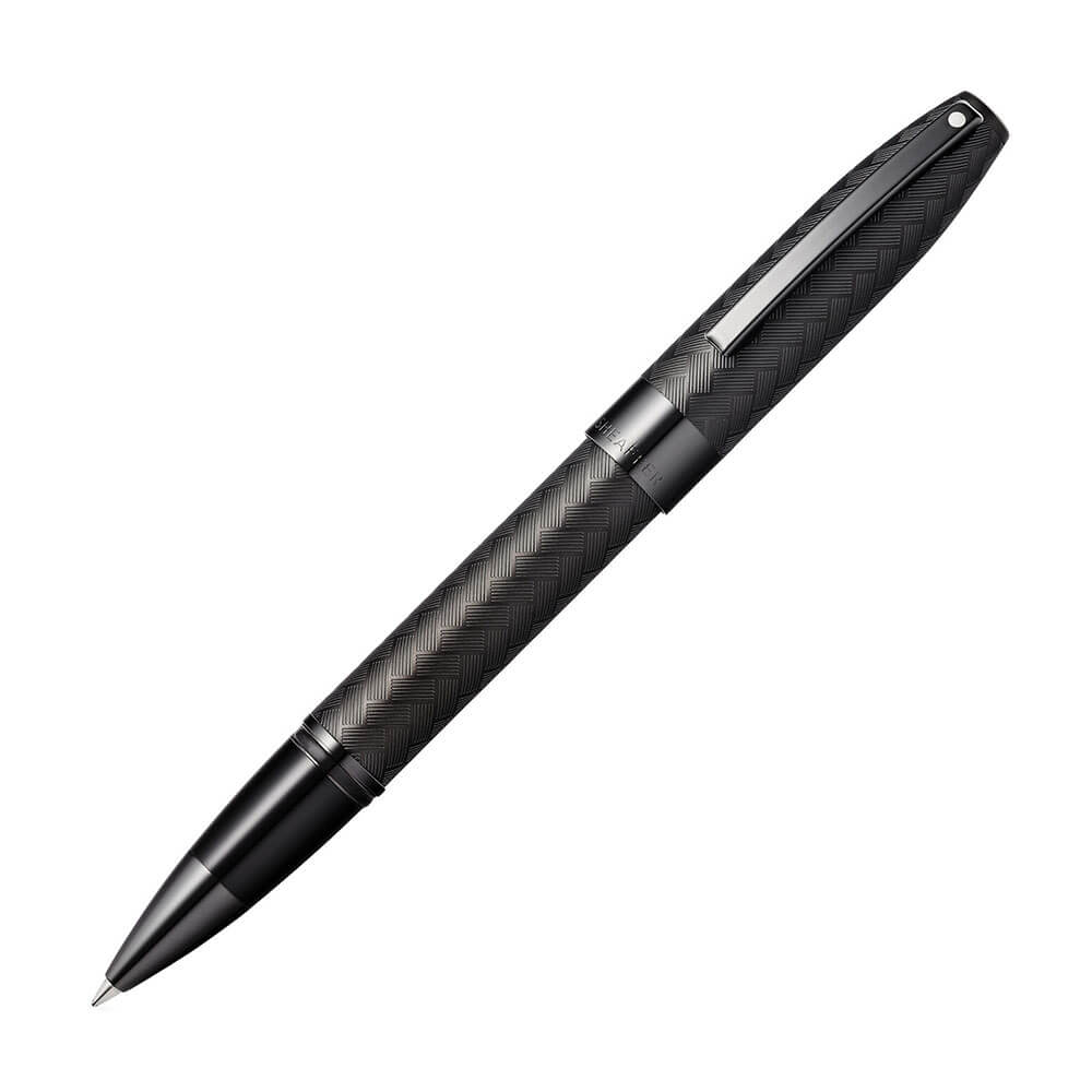 Legacy Matte Black Chevron Pattern Rollerball Pen