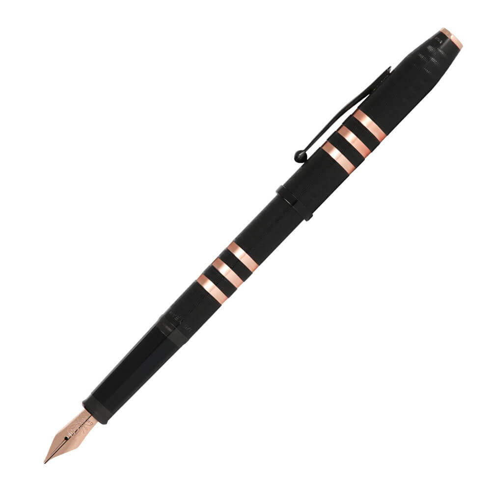 175e siècle II Pen Fountain Black Pvd (or rose)