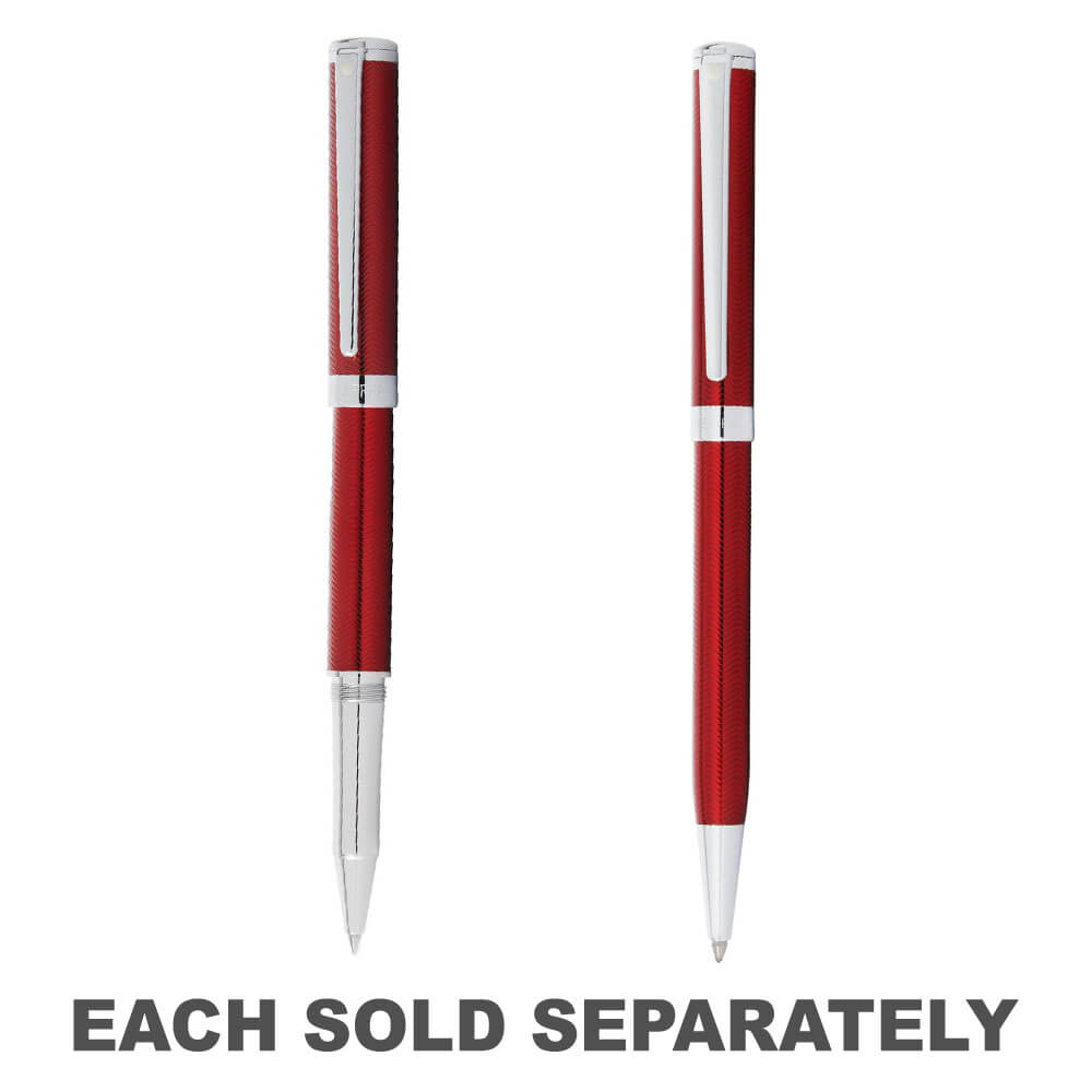 Intensity Engraved Red Lacquer Pen w/ Chrome Trim