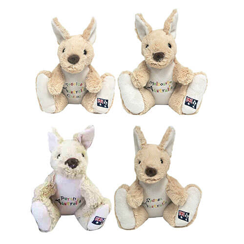 20cm Kangaroo Plush w/ Embroidery