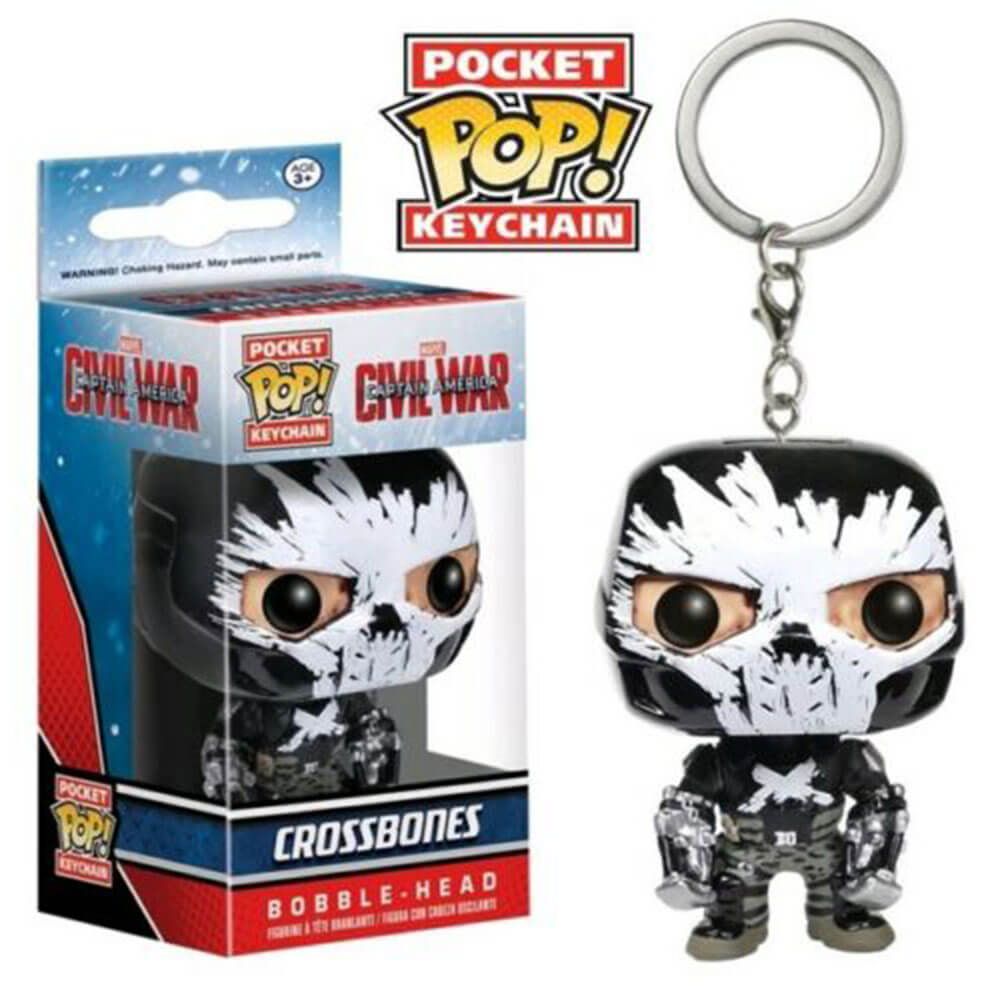 Captain America 3 Civil War Crossbones Pocket Pop! Keychain