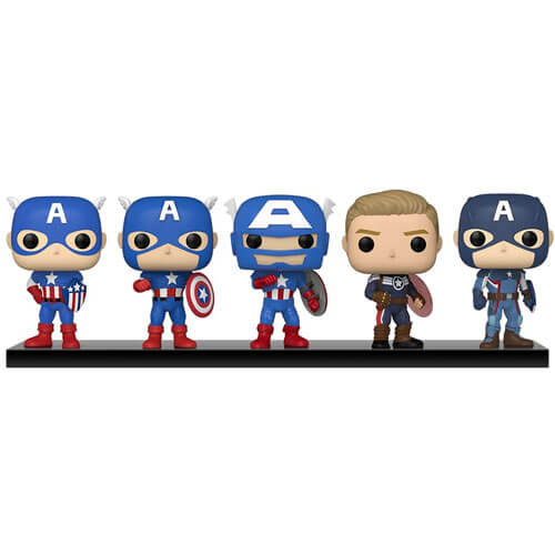 Captain America Through the Ages US Exclusive Pop! Vinyl 5Pk