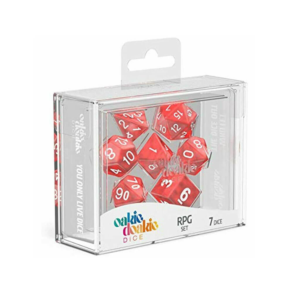 Oakie Doakie RPG Set Marble Dice 7st